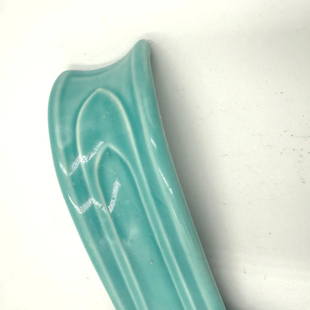 Fiesta Spoon Rest Turquoise Ceramic Kitchen Tool Teal Blue USA Made U58